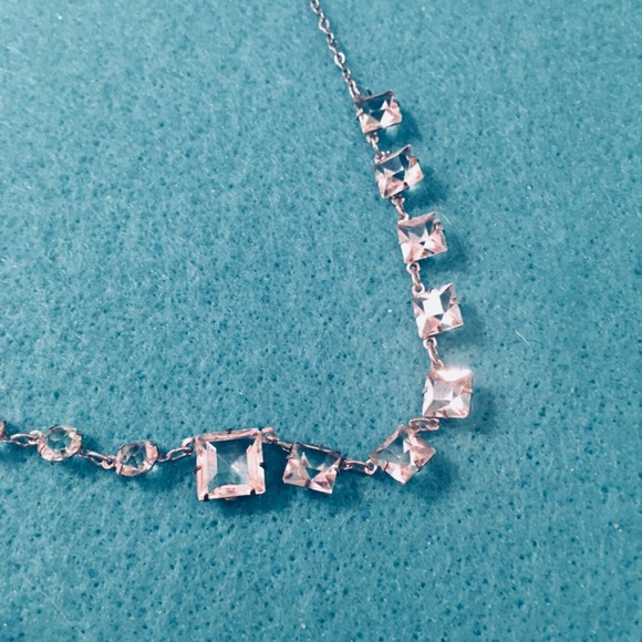 Vintage Diamond Short Sterling Silver Necklace 16” - Picture 6 of 8